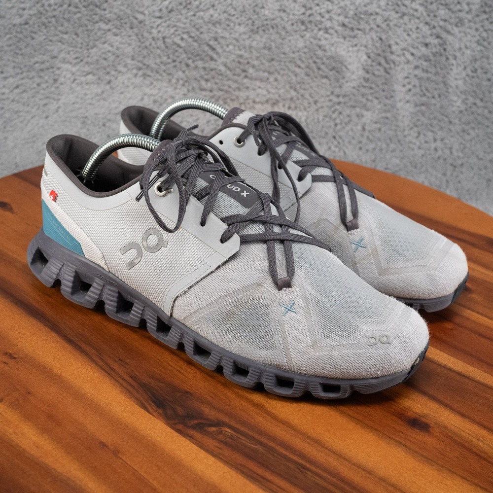 Men's On Cloud X 3, Glacier/Iron Grey/Blue, 9 D Medium US